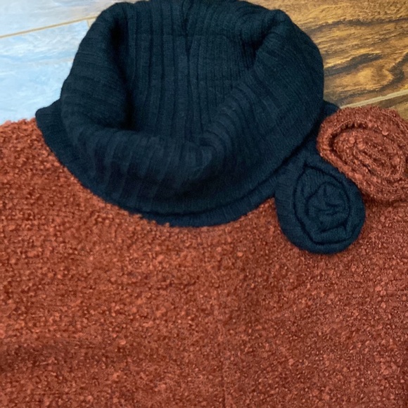 🆕 Beautiful pumpkin coloured longline sweater dress in size 02 - Picture 3 of 4